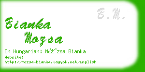 bianka mozsa business card